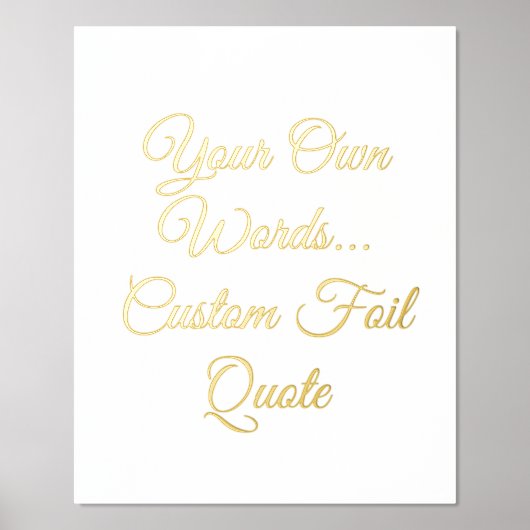 Impressions Dorure Calligraphie Citation personnalisée Véritable Or o (Recto)