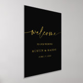 Impressions Dorure Calligraphie noire chic or mariage accueil (Poser)