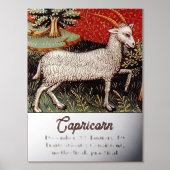 Impressions Dorure Capricorne chèvre signe Zodiac fête d'anniversaire (Recto)