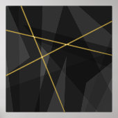 Impressions Dorure Carrefour gris foncé art géométrique abstrait (Recto)