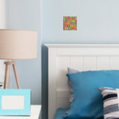 Impressions Dorure Carrés géométriques colorés (In situ (chambre))