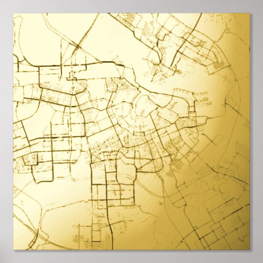 Impressions Dorure Carte cadeau moderne élégant Amsterdam, Pays-Bas (Recto)