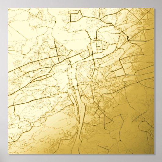 Impressions Dorure Carte cadeau moderne élégant Prague, République tc (Recto)