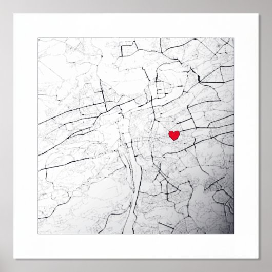 Impressions Dorure Carte de Prague, République tchèque Modern Elegant (Recto)