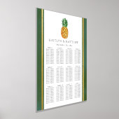 Impressions Dorure Carte de siège Mariage d'ananas tropical (Poser)