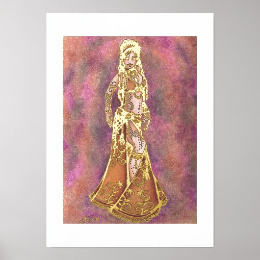 Impressions Dorure Cartes Capricorn Bellydancer (Recto)