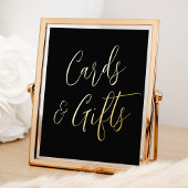 Impressions Dorure Cartes de mariage et cadeaux Black and Gold Script