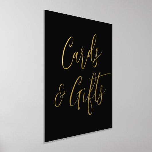 Impressions Dorure Cartes de mariage et cadeaux Black and Gold Script (Poser)