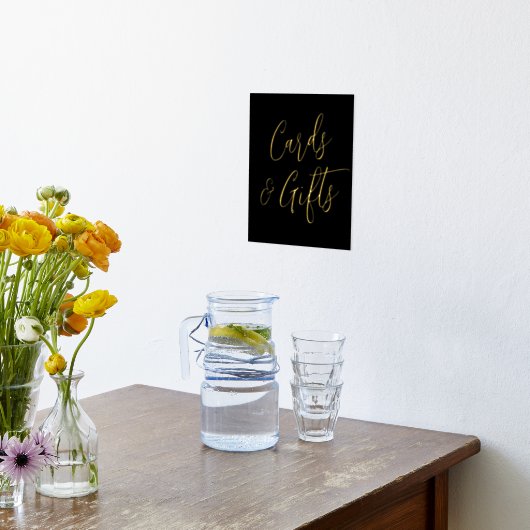 Impressions Dorure Cartes de mariage et cadeaux Black and Gold Script (Couchage (Cuisine))