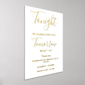 Impressions Dorure Ce soir, nous célébrons la répétition mariage sign (Poser)