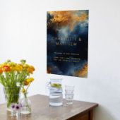 Impressions Dorure Celestial Abstrait Bleu or Mariage Bienvenue (Couchage (Cuisine))