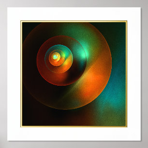 Impressions Dorure Cercles colorés Motif d'art Abstrait moderne #18