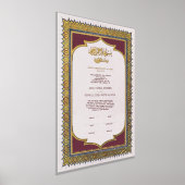 Impressions Dorure Certificat Nikkah Mariage islamique musulman (Poser)