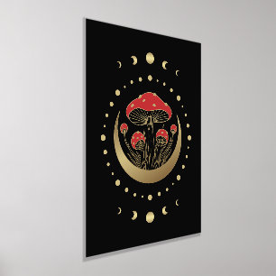 Impressions Dorure Champignons Magiques Rouge Et Or Avec Crescent Moo