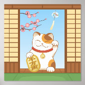 Impressions Dorure Chat Calico Lucky Japonais, Maneki Neko (Recto)