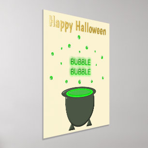 Impressions Dorure Chaudron et Brassin Vert Bouillonnant Halloween Pe