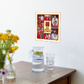 Impressions Dorure Chine Double Bonheur Rouge Gold Famille Photo (Couchage (Cuisine))