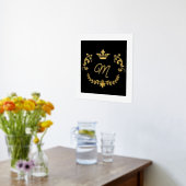 Impressions Dorure Cimetière de Couronne blanche et or Monogramme (Couchage (Cuisine))