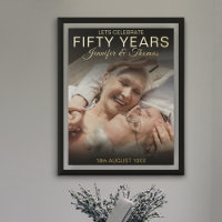 Cinquante ans | Anniversaire d'or Affiche de bienv