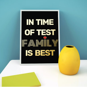 Impressions Dorure Citation de famille et or coeur rouge