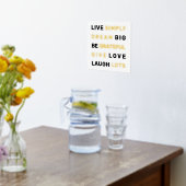 Impressions Dorure Citation motivante blanc et or (Couchage (Cuisine))