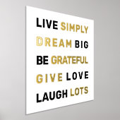 Impressions Dorure Citation motivante blanc et or (Poser)