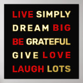 Impressions Dorure Citation motivante or noir et rouge (Recto)