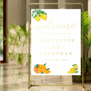 Impressions Dorure Citron et Orange Citrus Mariage Bienvenue Or