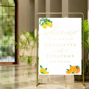 Impressions Dorure Citron et Orange Citrus Mariage Bienvenue Or