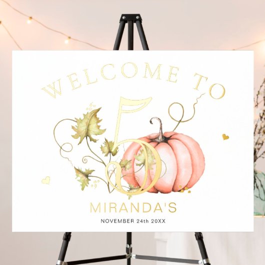 Impressions Dorure Citrouille Automne Numéro d'anniversaire Signal