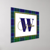 Impressions Dorure Clan Wallace Monogramme et nom sur Plaid (Poser)