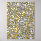 Impressions Dorure Classy Funky Gold Wavy Swirls Art Motif (Recto)