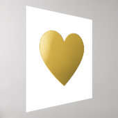 Impressions Dorure Coeur en or intégral gras (Poser)