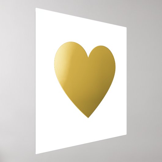 Impressions Dorure Coeur en or intégral gras (Poser)