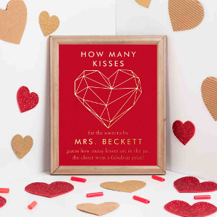 Impressions Dorure Coeur géométrique Fête des mariées de la Saint Val