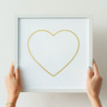 Impressions Dorure Coeur Or Gras Line<br><div class="desc">Gras Ligne Gold Coeur Imprimantes</div>