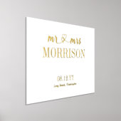 Impressions Dorure Coeurs M. & Mme Nom Mariage Date (Poser)