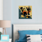 Impressions Dorure Composition géométrique moderne 2 empreintes de fe (In situ (chambre))