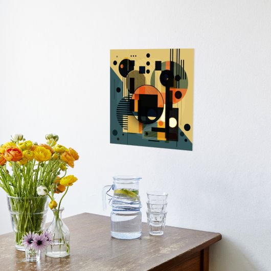 Impressions Dorure Composition géométrique moderne 2 empreintes de fe (Couchage (Cuisine))