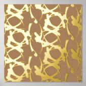 Impressions Dorure Cool Abstrait Beige Gold (Recto)