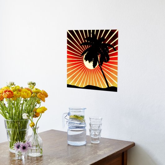 Impressions Dorure Coucher de soleil à Miami (Couchage (Cuisine))