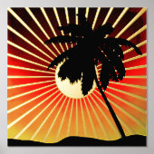 Impressions Dorure Coucher de soleil à Miami (Recto)