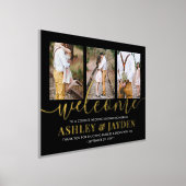 Impressions Dorure Couples Douche Bienvenue Photo Collage Noir & Réel (Poser)