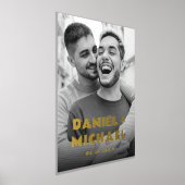 Impressions Dorure Couples noms et date bold typographie photo (Poser)