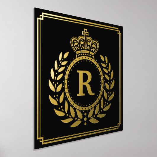 Impressions Dorure Couronne Royale Laurel Wreath Monogramme Black Gol (Poser)