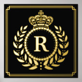 Impressions Dorure Couronne Royale Laurel Wreath Monogramme Black Gol (Recto)