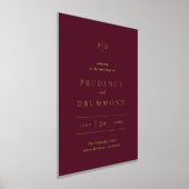 Impressions Dorure Deep Burgundy Elegant Classic Wedding Foil Sign (Poser)