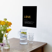 Impressions Dorure Définition de l'or noir minimal LOVE (Couchage (Cuisine))