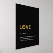 Impressions Dorure Définition de l'or noir minimal LOVE (Poser)