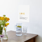 Impressions Dorure Définition de LOVE minimal blanc or (Couchage (Cuisine))